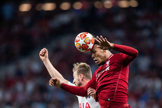 Harry Kane of Tottenham and Virgil van Dijk of Liverpool in
