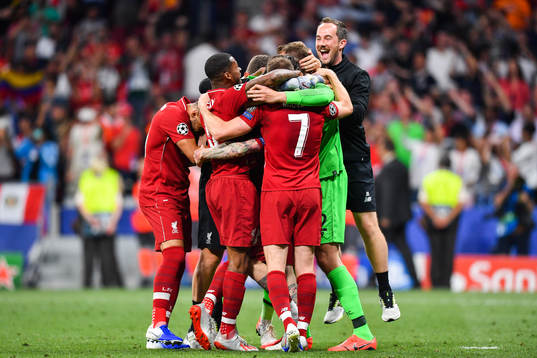 Players of Liverpool celebrate