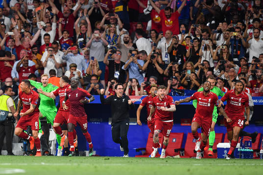 Players of Liverpool celebrate