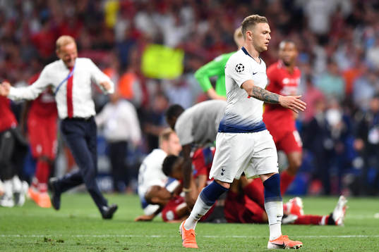 Kieran Trippier of Tottenham looks dejected