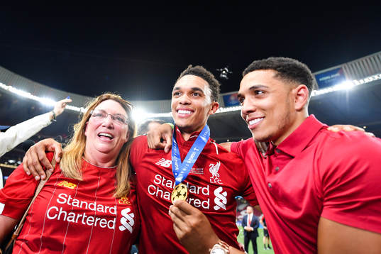 Trent Alexander Arnold of Liverpool celebrate