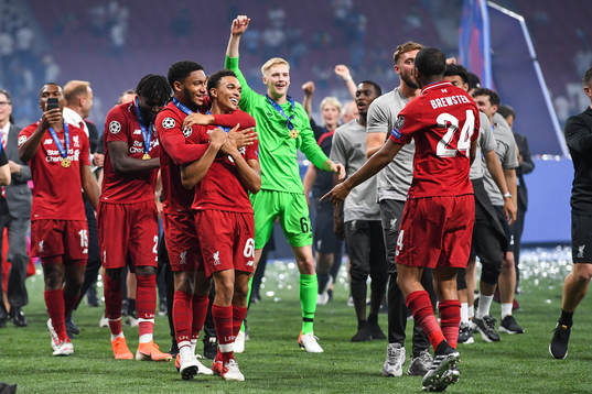 Trent Alexander Arnold of Liverpool celebrates with the