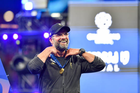 Head coach Jürgen Klopp of Liverpool celebrate