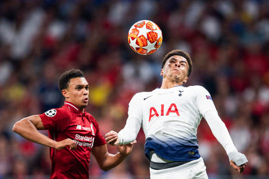 Trent Alexander Arnold of Liverpool and Dele Alli of