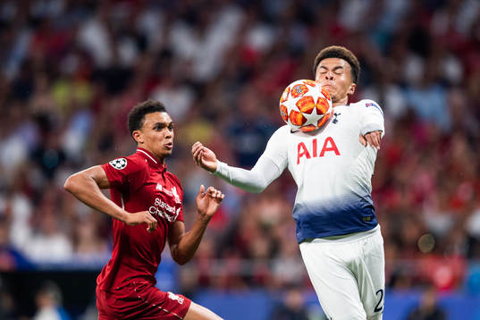 Trent Alexander Arnold of Liverpool and Dele Alli of