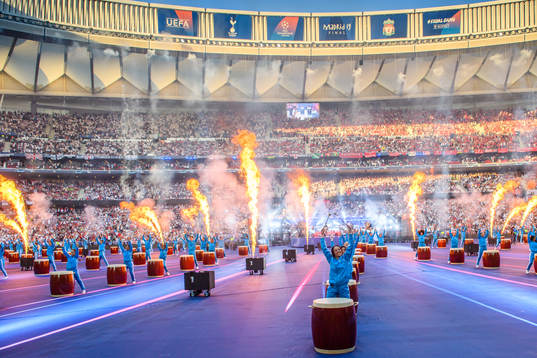 Opening ceremony prior to the UEFA Champions League final