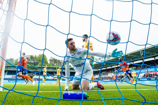 Goalkeeper Stefan Hagerup of Ull/Kisa looks dejected