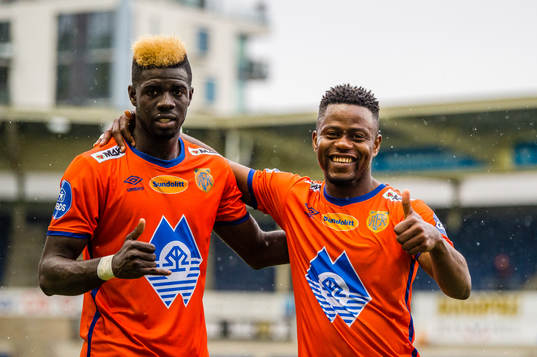 Pape Habib Gueye and Izunna Arnest Uzochukwu of Aalesund
