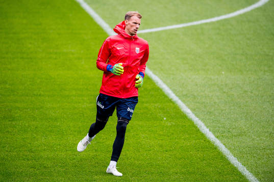Goalkeeper André Hansen of Norway