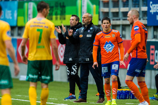 Andrea Loberto, assistant coach of Aalesund, and Lars