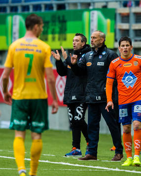 Andrea Loberto, assistant coach of Aalesund, and Lars