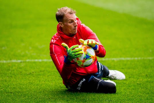 Goalkeeper André Hansen of Norway