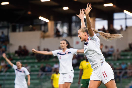 Lisa-Marie Karlseng Utland of Norway celebrates