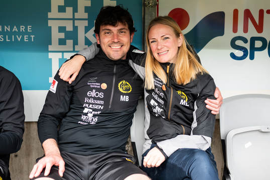 Elfsborgs assisterande manager Miguel Beas och läkare