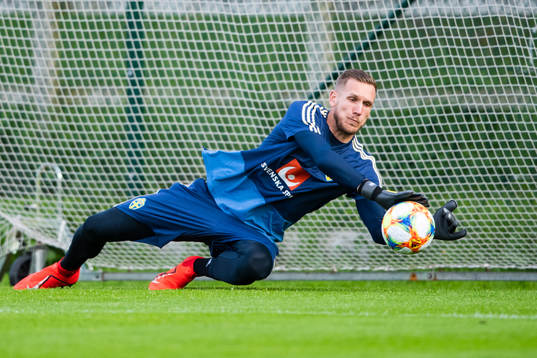 Goalkeeper Robin Olsen of the Swedish national football team
