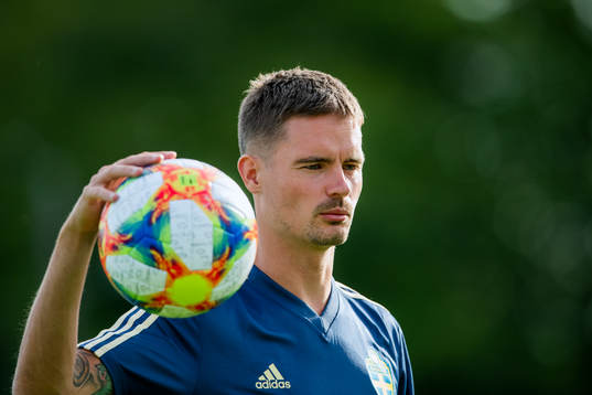 Mikael Lustig of the Swedish national football team