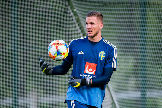 Goalkeeper Robin Olsen of the Swedish national football team