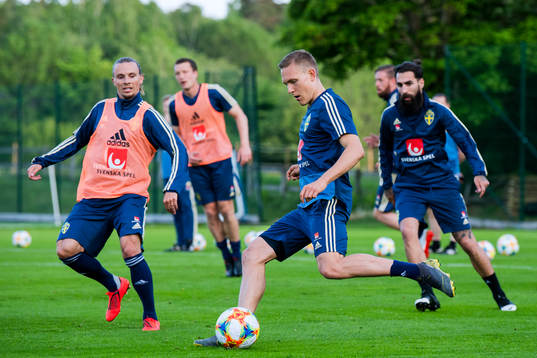 Ludwig Augustinsson and Niklas Hult of the Swedish national