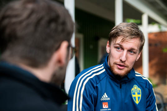 Emil Forsberg of the Swedish national football team speaks