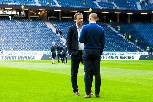 Hammarbys sportchef Jesper Jansson och tränare Stefan
