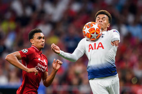 Trent Alexander Arnold of Liverpool and Dele Alli of