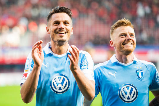 2 Malmö FFs Markus Rosenberg och Anders Christiansen