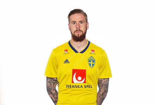 Pontus Jansson of the Swedish national football team poses