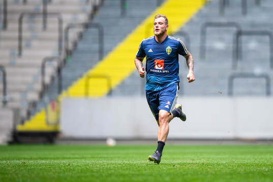 John Guidetti of the Swedish national football team