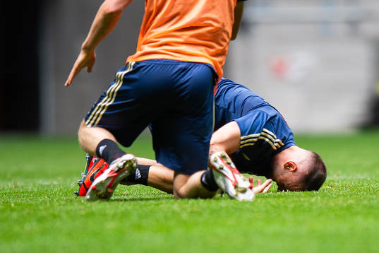 Daniel Milosevic of the Swedish national football team in