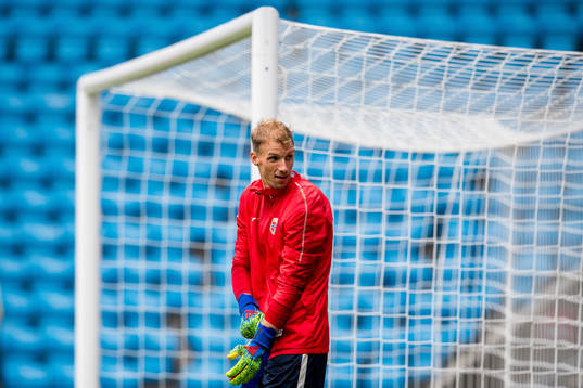 Goalkeeper André Hansen of Norway