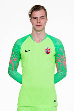 Goalkeeper Kristoffer Klaesson of Norway poses for a