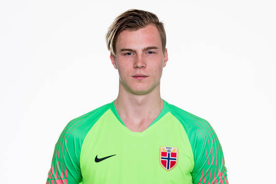 Goalkeeper Kristoffer Klaesson of Norway poses for a