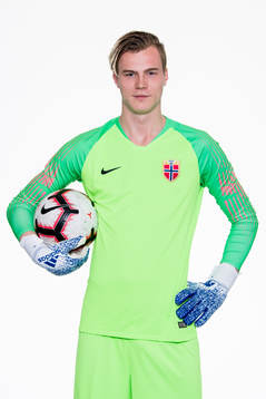 Goalkeeper Kristoffer Klaesson of Norway poses for a