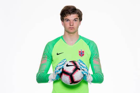 Goalkeeper Andreas Hippe Fagereng of Norway poses for a