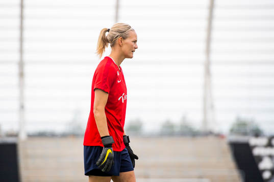 Goalkeeper Ingrid Hjelmseth of Norway