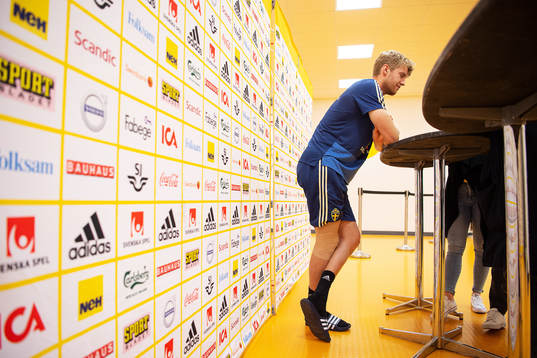 Filip Helander of the Swedish national football team with