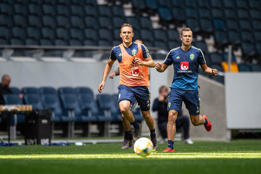 Ludwig Augustinsson and Viktor Claesson of the Swedish