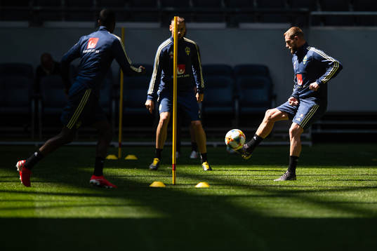 John Guidetti of the Swedish national football team