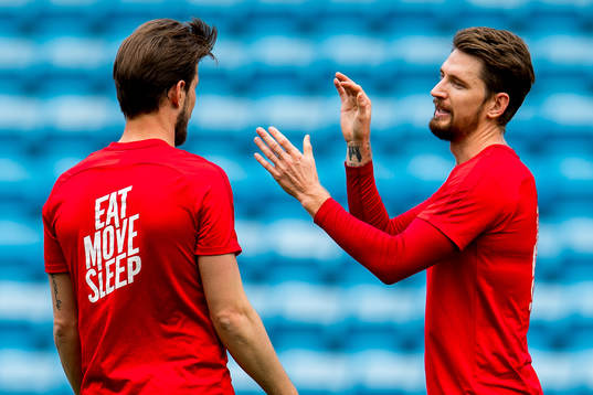 Håvard Nordtveit and Stefan Strandberg of Norway