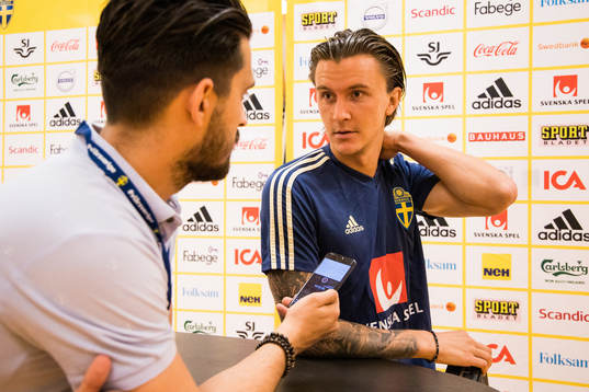 Kristoffer Olsson of the Swedish national football team