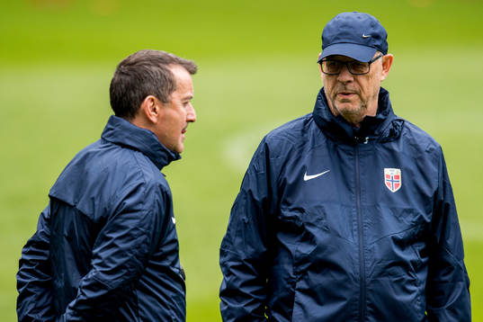 Per Joar Hansen, assistant coach, and Lars Lagerbäck, head