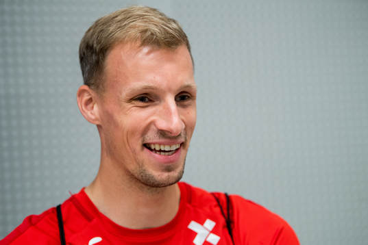 Goalkeeper André Hansen of Norway