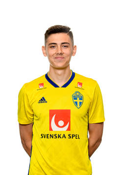Dennis Hadzikadunic of the Swedish Under-21 national