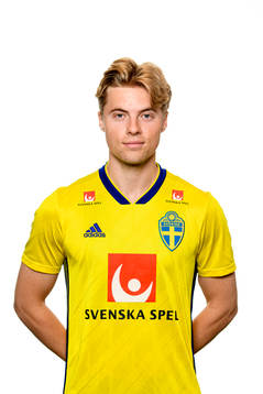 Emil Hansson of the Swedish Under-21 national football team