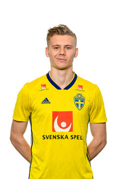 Jake Larsson of the Swedish Under-21 national football team