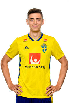 Dennis Hadzikadunic of the Swedish Under-21 national