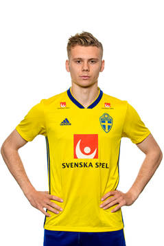 Jake Larsson of the Swedish Under-21 national football team