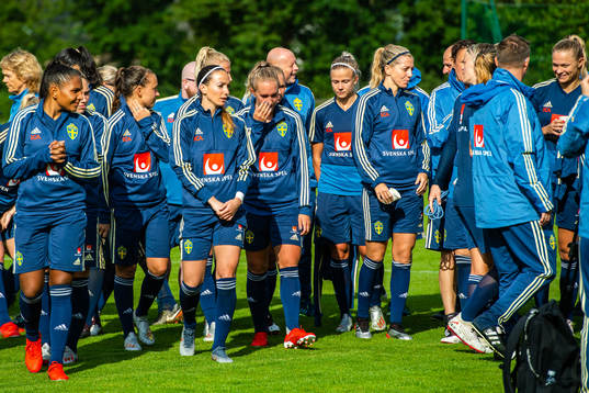 Players and Staff of Swedish women national football team