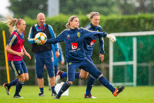 Goalkeeper Jennifer Falk of Swedish national women football