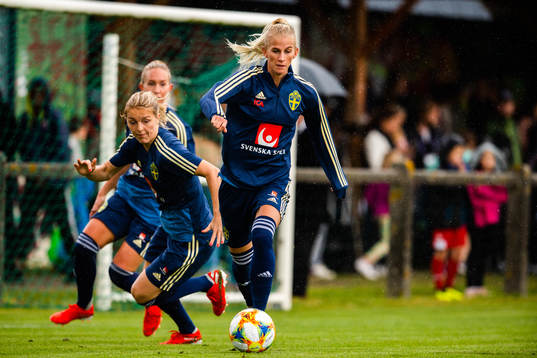 Mimmi Larsson and Sofia Jakobsson of Swedish national women